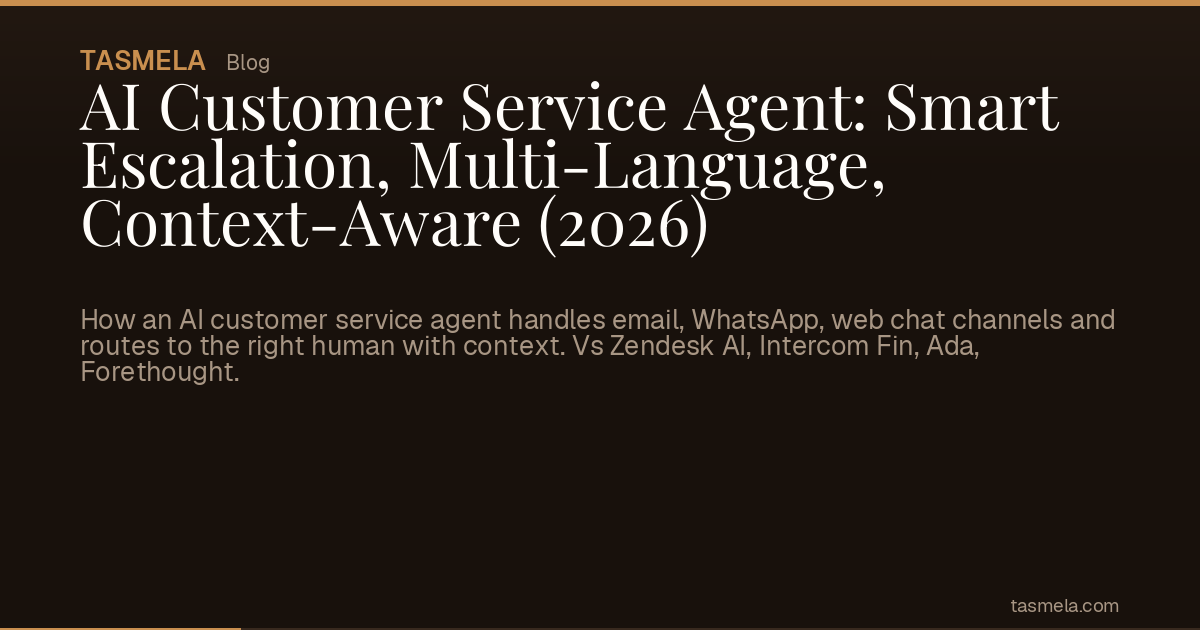 AI Customer Service Agent: Smart Escalation, Multi-Language, Context-Aware (2026)