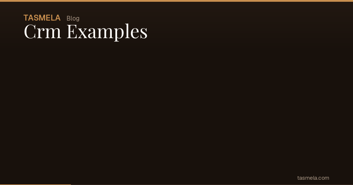 Crm Examples