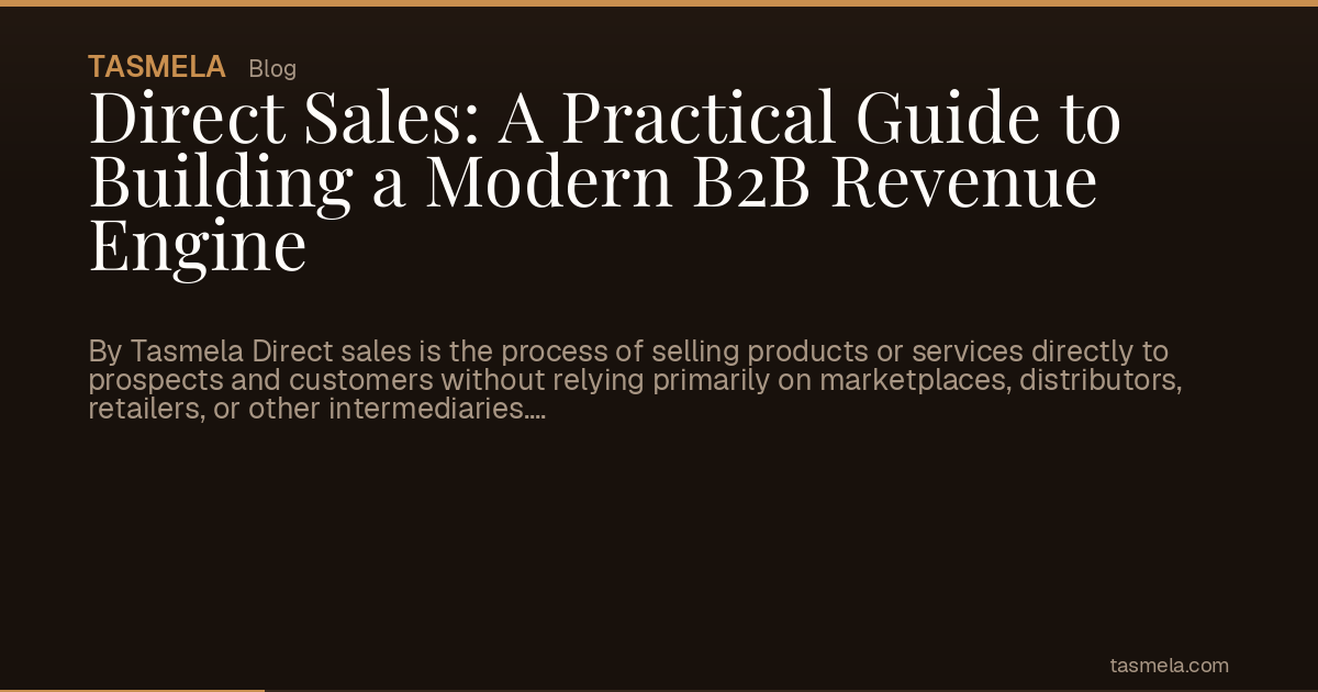 Direct Sales: A Practical Guide to Building a Modern B2B Revenue Engine
