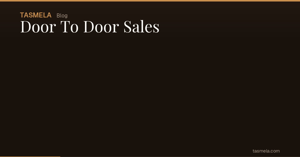 Door To Door Sales
