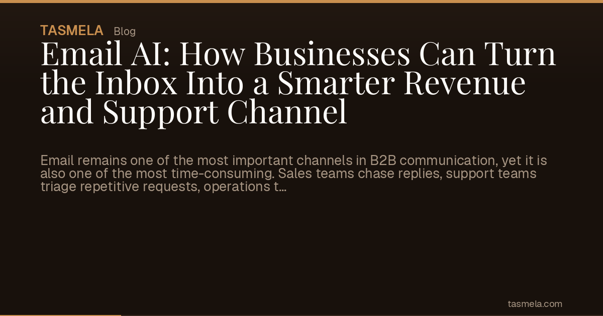 Email AI: How Businesses Can Turn the Inbox Into a Smarter Revenue and Support Channel