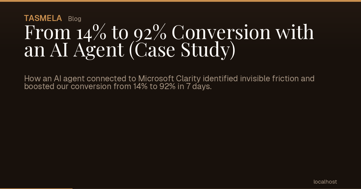 From 14% to 92% Conversion with an AI Agent (Case Study)
