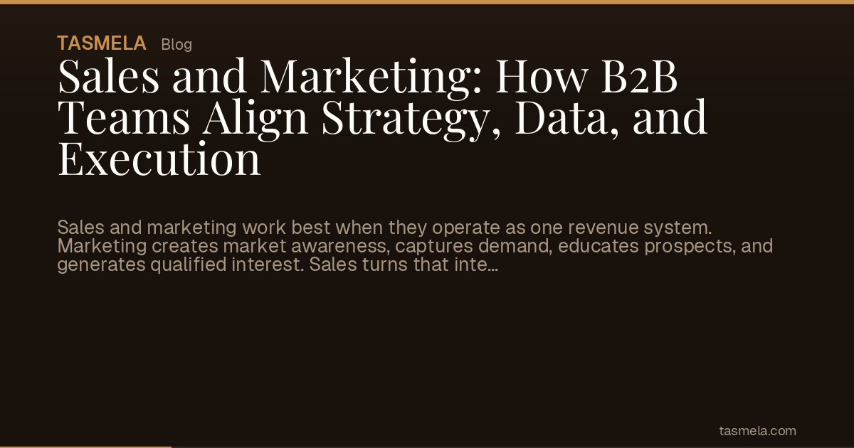 Sales and Marketing: How B2B Teams Align Strategy, Data, and Execution