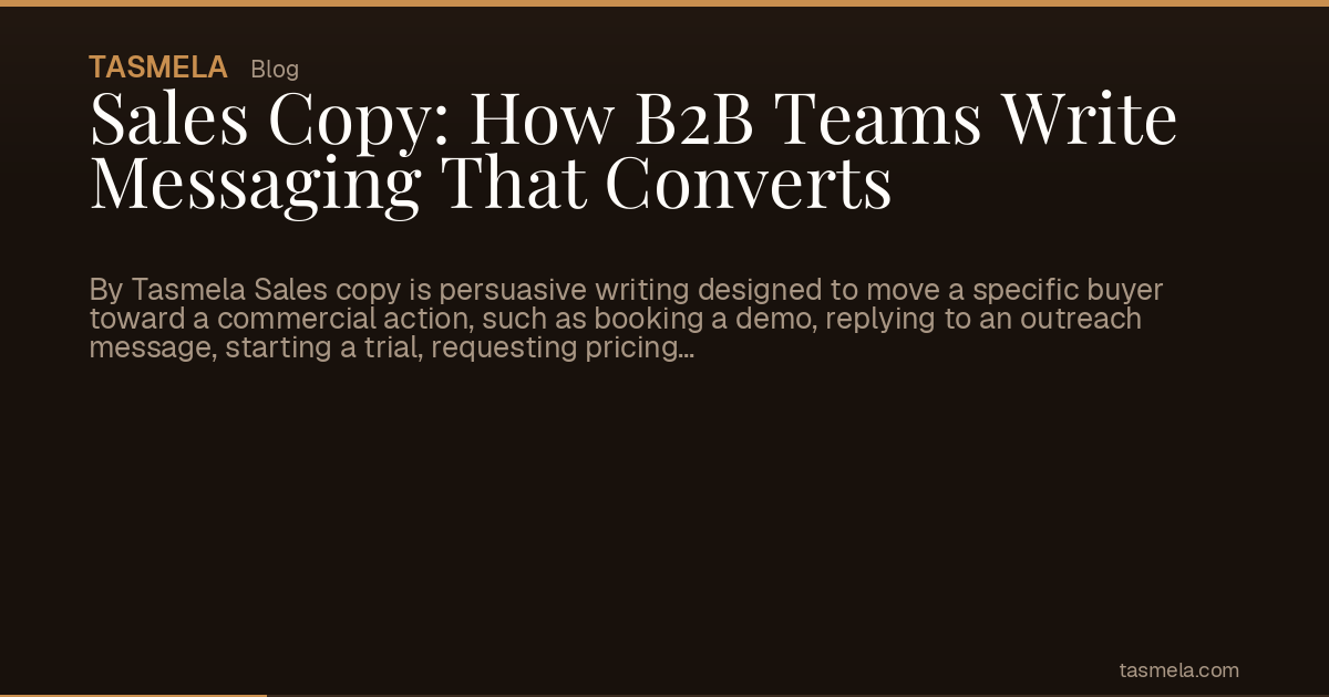 Sales Copy: How B2B Teams Write Messaging That Converts