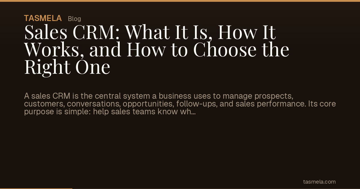 Sales CRM: What It Is, How It Works, and How to Choose the Right One