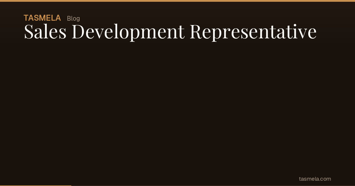 Sales Development Representative