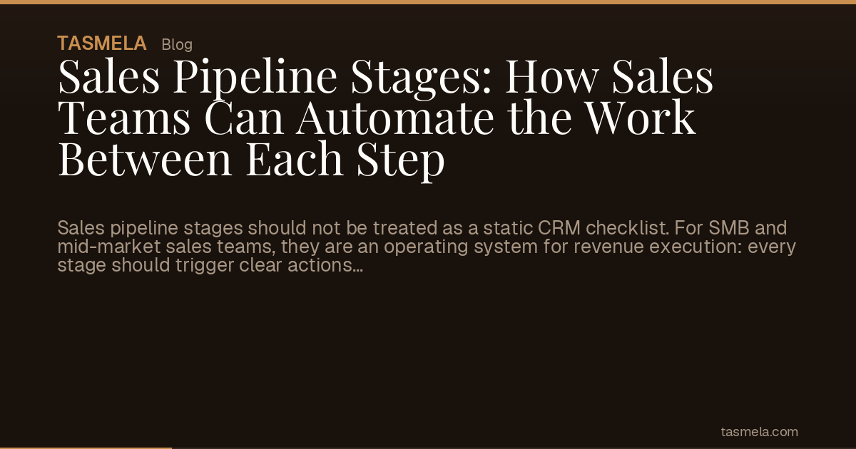 Sales Pipeline Stages: How Sales Teams Can Automate the Work Between Each Step