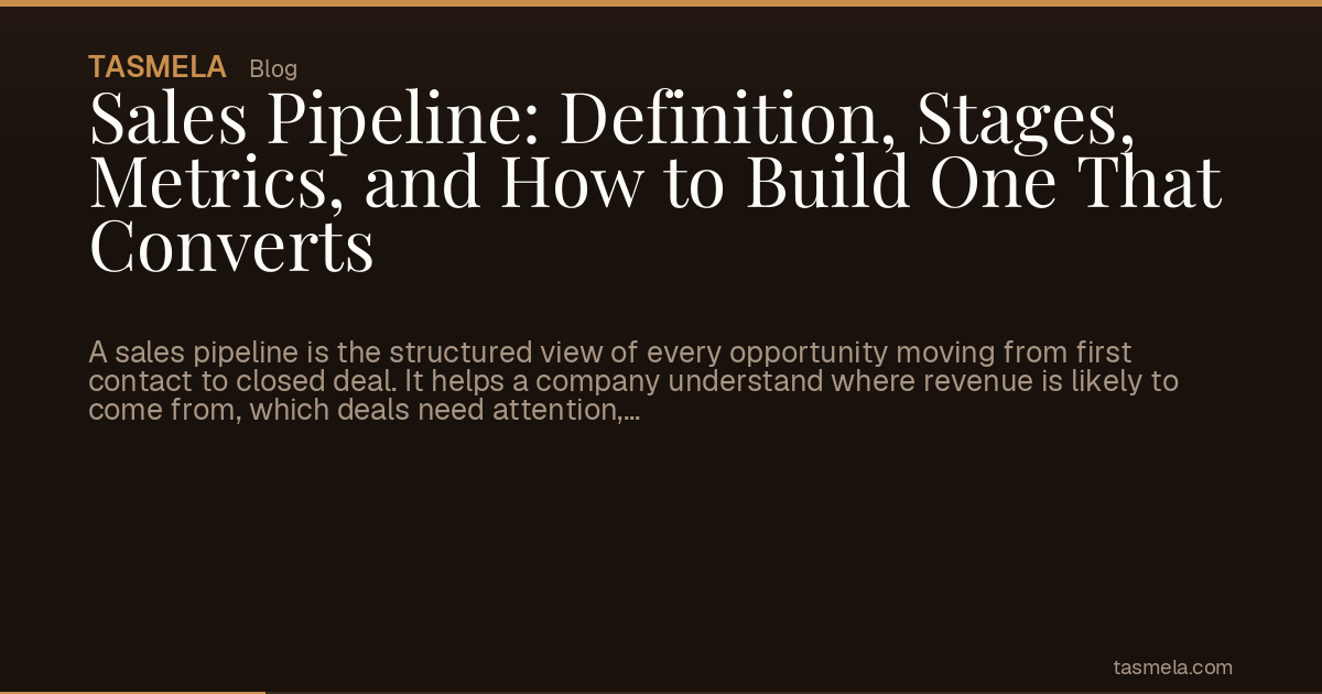 Sales Pipeline: Definition, Stages, Metrics, and How to Build One That Converts