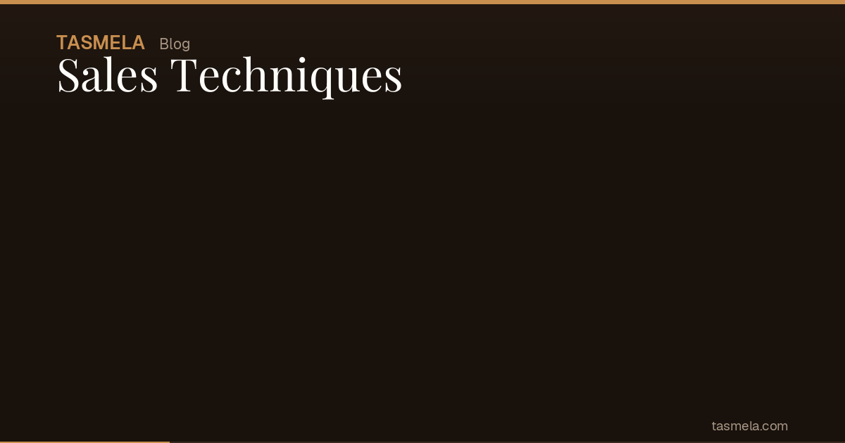 Sales Techniques
