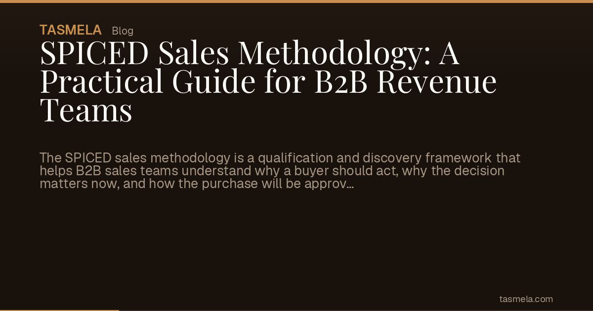 SPICED Sales Methodology: A Practical Guide for B2B Revenue Teams