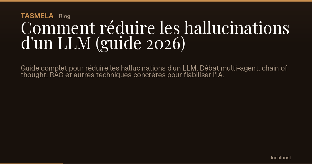 Comment réduire les hallucinations d'un LLM (guide 2026)
